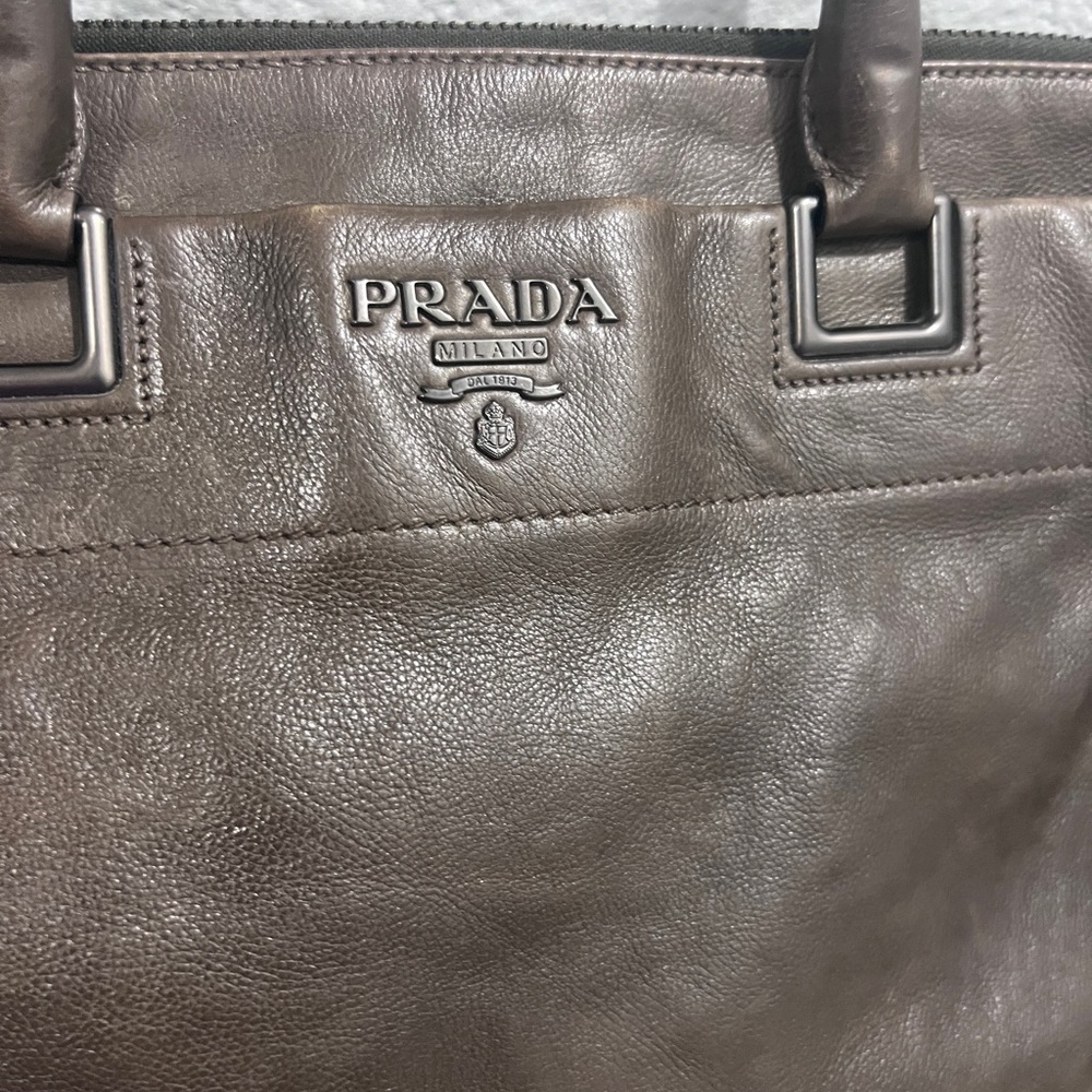 Prada Dark Brown Leather Crossbody Bag - calfskin - Picture 3 of 13